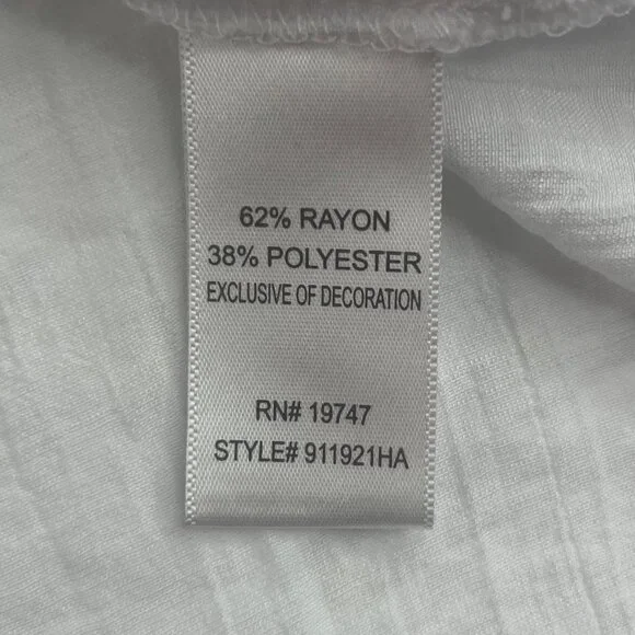 Counterparts Blouse Womens Medium White New Boho Front Tie - Picture 8 of 10